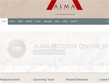 Tablet Screenshot of almarecords.com